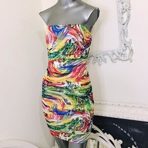 Love J. Graphic Ruched Dress